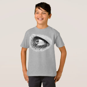 T-shirt Beau oeil de femme en mascara complet
