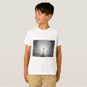 T-shirt Beau paon blanc (Devant entier)