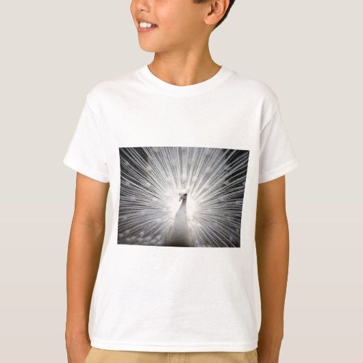 T-shirt Beau paon blanc (Devant)