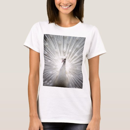 T-shirt Beau paon blanc (Devant)