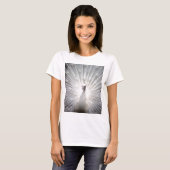 T-shirt Beau paon blanc (Devant entier)