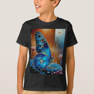 T-shirt Beau Papillon Bleu