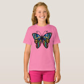 T-shirt Beau papillon iridescent (Devant entier)