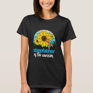 T-shirt Beau-père du guerrier Autisme Papa Tournesol Gros