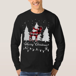 T-shirt Beau-père Élan Buffalo à carreaux rouges Noël Asso
