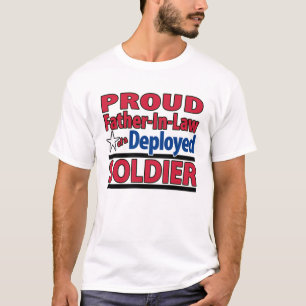 T-shirt Beau-père fier d'une chemise déployée de soldat