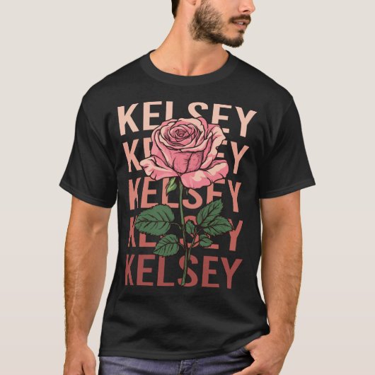 T-shirt Beau Rose - Kelsey Nom (Devant)