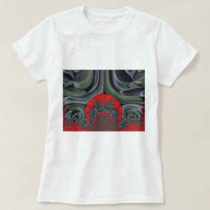 T-shirt Beau Rouge Aurora Art Imprimer
