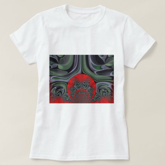 T-shirt Beau Rouge Aurora Art Imprimer (Design devant)