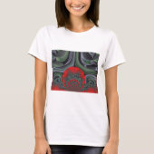T-shirt Beau Rouge Aurora Art Imprimer (Devant)