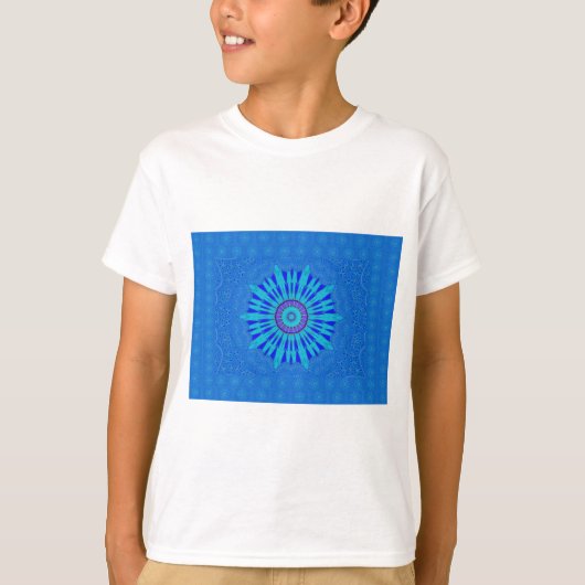 T-shirt Beau Royal Blue Mandala Art Imprimer (Devant)