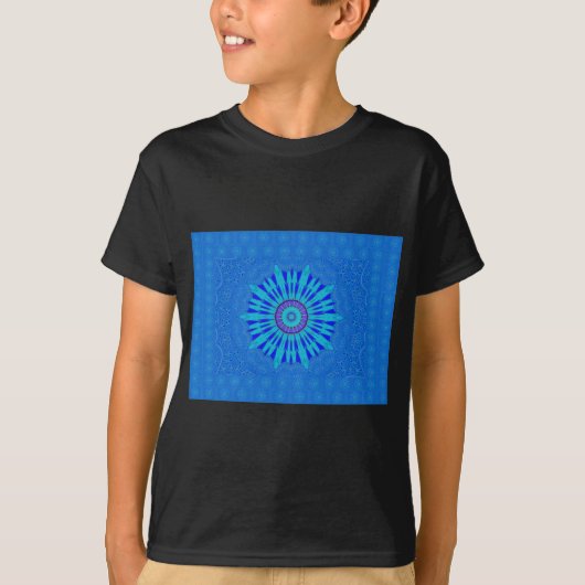 T-shirt Beau Royal Blue Mandala Art Imprimer (Devant)