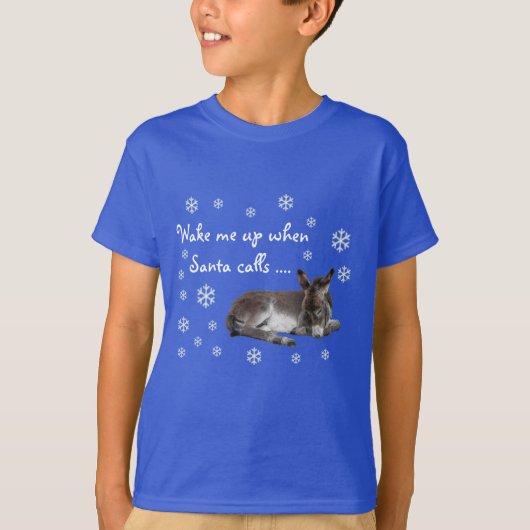T-shirt Beau Snowflakes à l'âne de Noël (Devant)