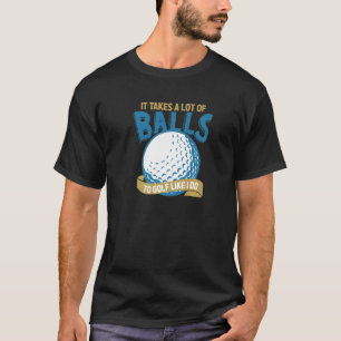 T-shirt Beaucoup De Balls Golf Panier Golf Costume Mens Go