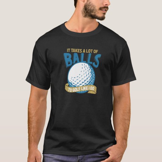 T-shirt Beaucoup De Balls Golf Panier Golf Costume Mens Go (Devant)
