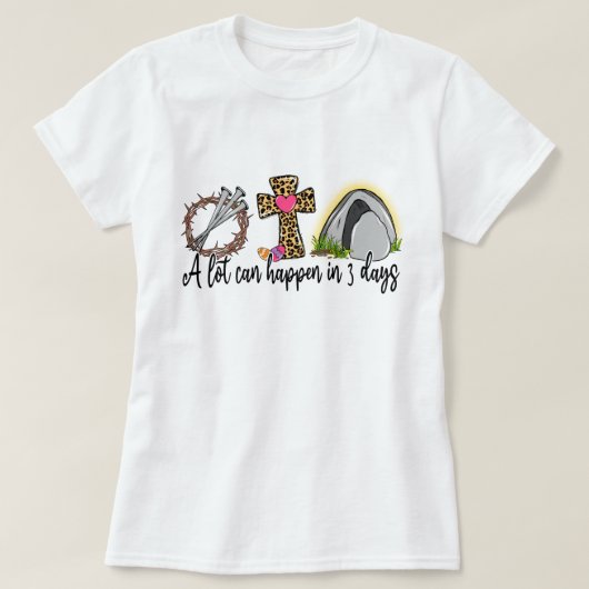 T-shirt Beaucoup De Chaussures Pâques En 3 Jours (Design devant)