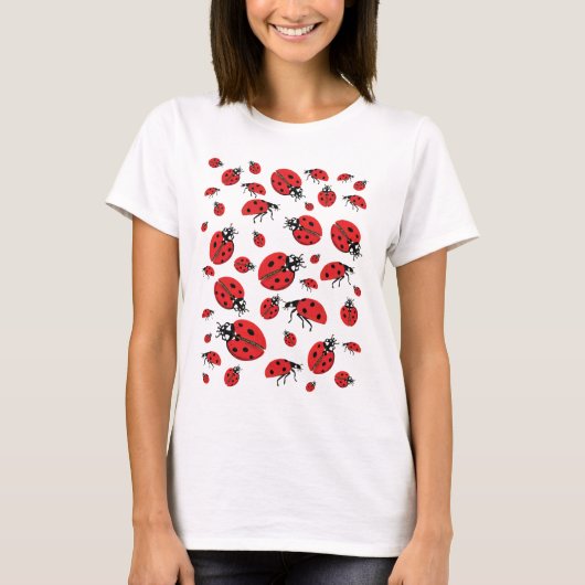 T-shirt Beaucoup de Ladybugs Lucky Motif (Devant)