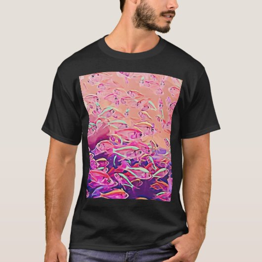 T-shirt Beaucoup de poissons (Devant)