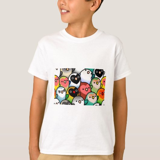 T-shirt Beaucoup d'oiseaux amoureux (Devant)
