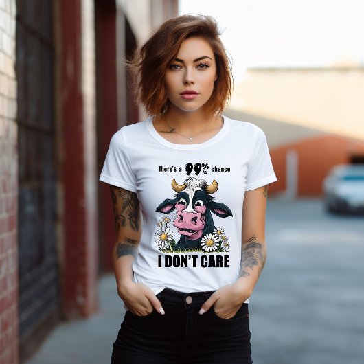 T-shirt Beauté bovine monochrome avec nez rose