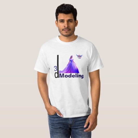 T-shirt Beauté Cendrillon 3D Modélisation = (Devant entier)