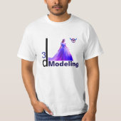 T-shirt Beauté Cendrillon 3D Modélisation = (Devant)