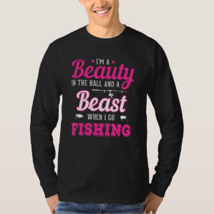 T-shirt Beauté Dans Le Hall Bête Quand Aller Pêche Fille P