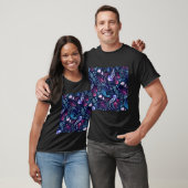 T-shirt Beauté de l'océan rose et violet (Unisexe)