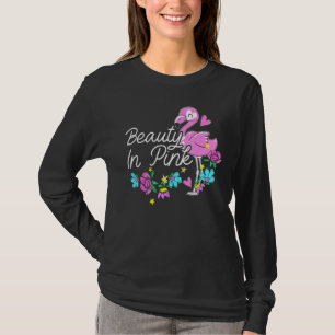 T-shirt Beauté En Flamant rose Rose Whisperer Pink Feather