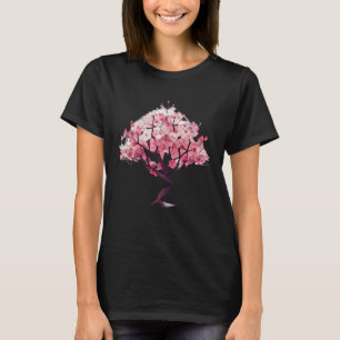T-shirt Beauté en Fleur Arbre de Vie arbre rose géométriqu