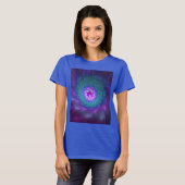 T-shirt Beauté florale Abstraite Fleur d'art fractionnée c (Devant entier)