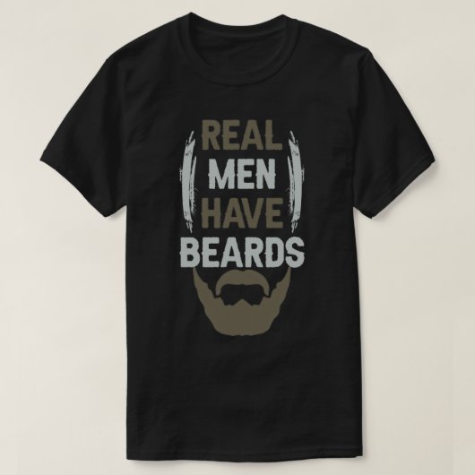 T-shirt Beauté Les vrais hommes ont la barbe 1 (Design devant)