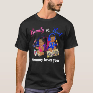T-shirt Beauté Mignonne Ou Beat Maman Aime Vous Sexe Révél