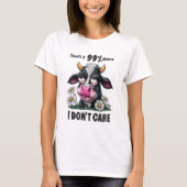 T-shirt Beauté monochrome : Une vache noire et blanche ave (Devant)