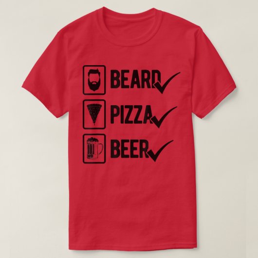 T-shirt Beauté Pizza Bière Check Pizza Lover Pizza Pizza M (Design devant)