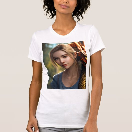 T-shirt **"Beauté radieuse : Tee femme habilitée"** (Devant)