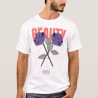T-shirt Beauté World Shirt - Rose gothique Design esthétiq