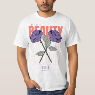T-shirt Beauté World Shirt - Rose gothique Design esthétiq