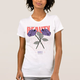T-shirt Beauté World Shirt - Rose gothique Design esthétiq
