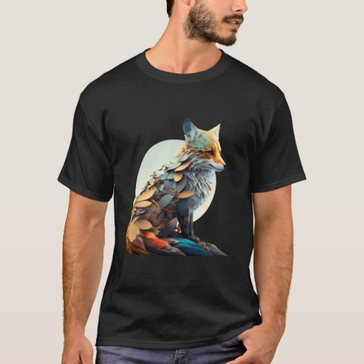 T-shirt Beautiful And Colourful Fox (Devant)