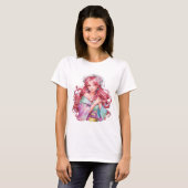 T-shirt beautiful anime girl sticker (Devant entier)