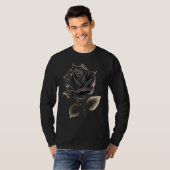 T-shirt Beautiful Black Rose Flower (Devant entier)