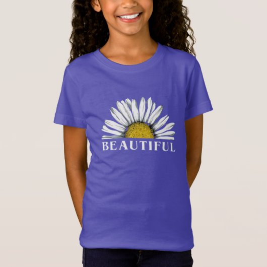 T-Shirt Beautiful Daisy Flower (Devant)
