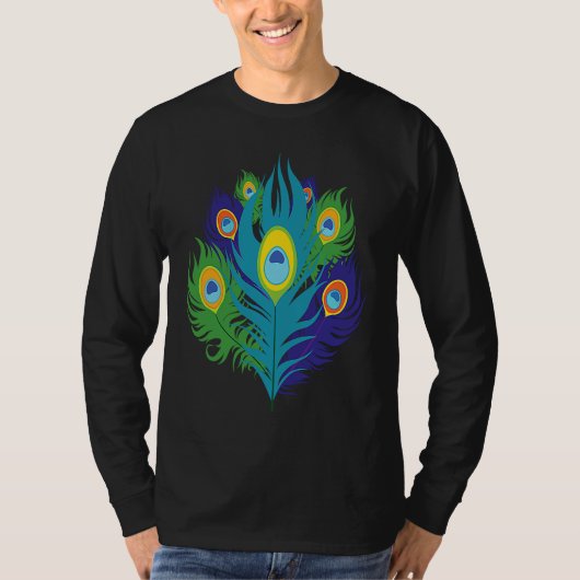 T-shirt Beautiful Feathers Bird Animal Lover Peacock (Devant)