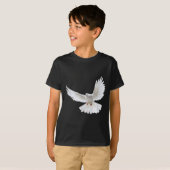T-shirt Beautiful Flying Peaceful White Dove Photo Silhoue (Devant entier)
