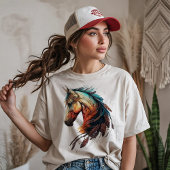 T-shirt Beautiful Horse with Feathers