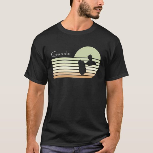 T-shirt Beautiful  idea map of Guadeloupe 971 Gwada (Devant)