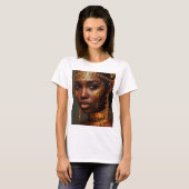 T-shirt Beautiful Nubian Goddess in Gold (Devant entier)