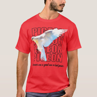 T-shirt Beautiful Retro Black And White Pigeon 4
