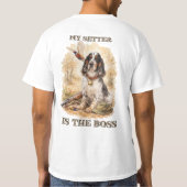 T-shirt Beautiful Setter with Pheasants , Art (Dos)